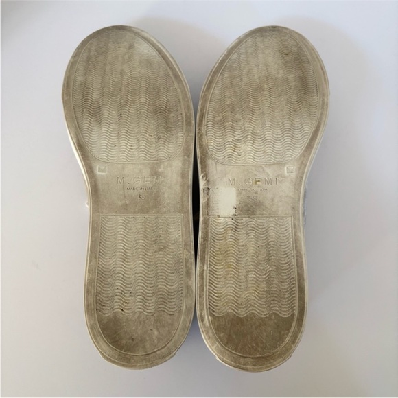 M Gemi Palestra Velvet Sneakers Italian Designer Shoes Beige Size 38 US 7.5 8 - Picture 11 of 12
